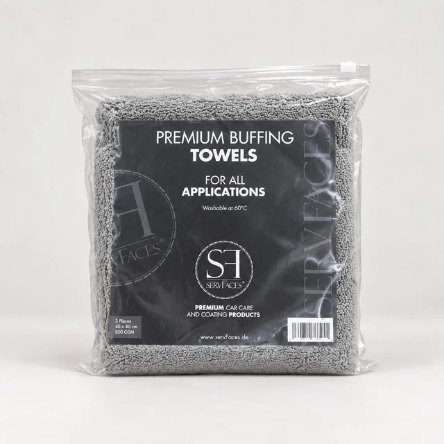 Premium Buffing Towels, 3er-Pack · je 40 × 40 cm