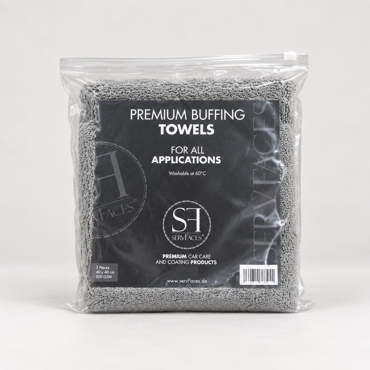 Premium Buffing Towels, 3er-Pack · je 40 × 40 cm