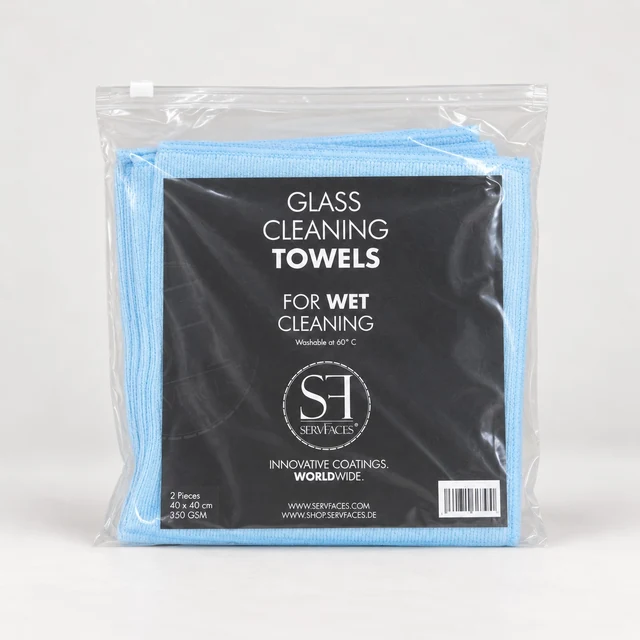 Glass Cleaning Towels (nass), 2er-Pack · je 40 × 40 cm